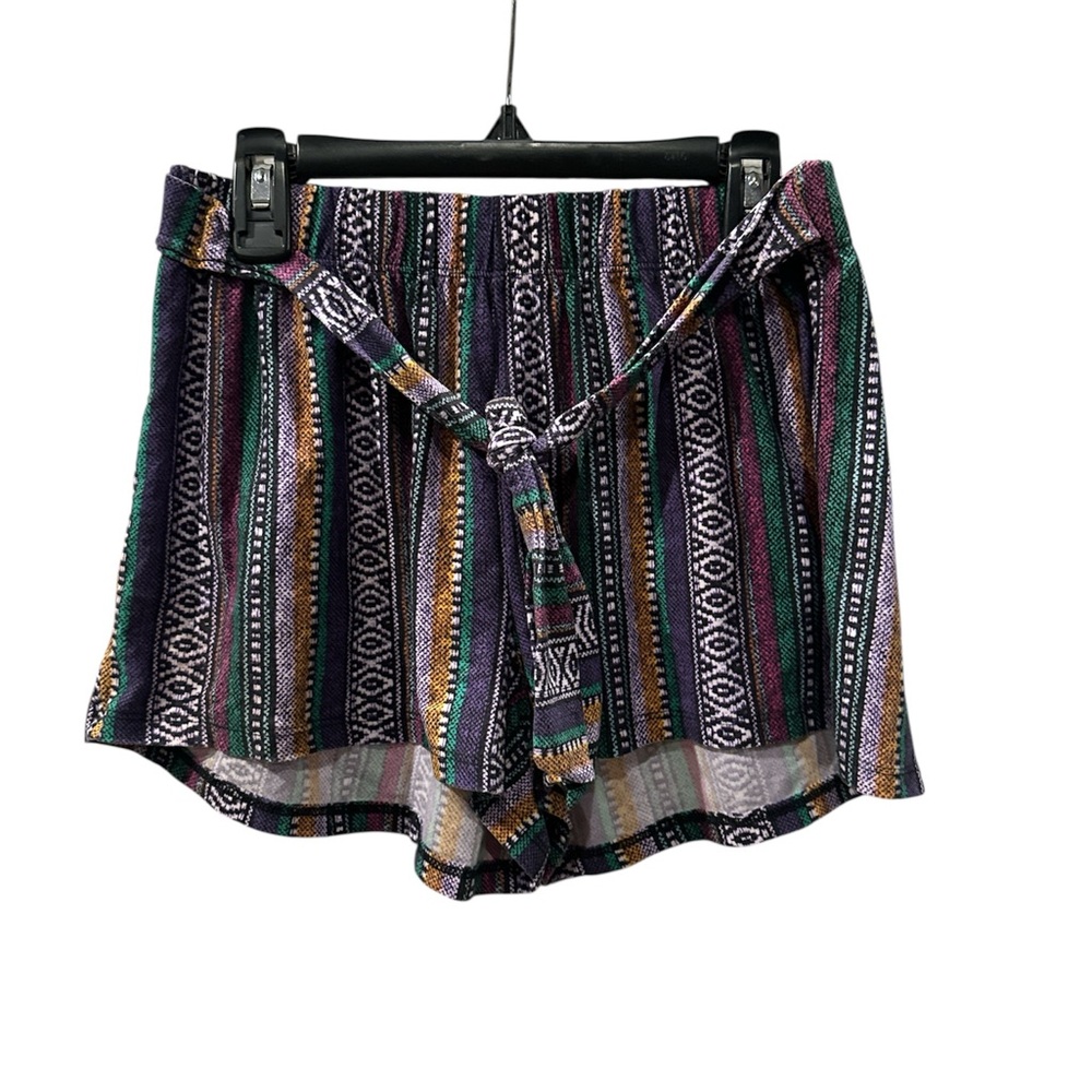 BOBBIE BROOKS PURPLE AND GREEN SHORTS **BB3